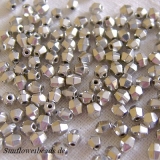 50 Stück - 4 mm Glasschliff Sun Shapes - crystal full silver