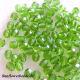50 Stück - 4 mm Glasschliffperlen - light emerald