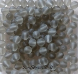 25 Stück - Glasperlen 6 mm - black diamond matt