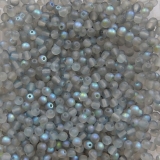50 Stück - Glasperlen 4 mm - cr. blue rainbow matt