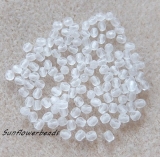 100 Stück - 4 mm Glasschliffperlen - crystal matt