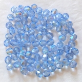 25 Stück - 6 mm Glasschliffperlen - crystal hellblau AB