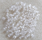 25 Stück - 6 mm Glasschliffperlen - crystal