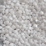 50 Stück- pinched beads- alabaster white shimmer