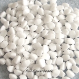 50 Stück - pinched beads - weiß opak