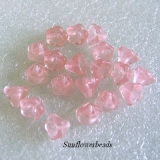 20 Stück Blüten - rose transparent