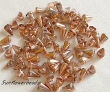 20 Stück - Spike beads - crystal caprigold