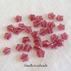 25 St�ck - Bl�ten 7 mm - rot transparent