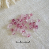 50 Stück - pinched beads - cr. fuchsia matt