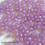 50 Stück - 3 mm Glasschliffperlen - purple opal