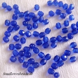 50 Stück - 4 mm  Glasschliffperlen - cobalt