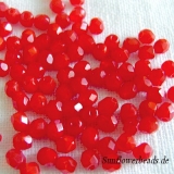 50 Stück - 4 mm Glasschliffperlen - dark red