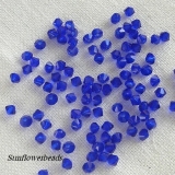 50 Stück - Glasschliffbicone 3 mm - cobalt