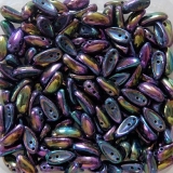 50 Stück - Preciosa Chilli beads - jet blue iris