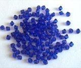 30 Stück - Bicone 6 mm - cobalt