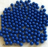 50 Stück - Glasperlen 4 mm - dunkelblau opak