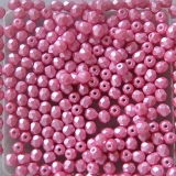 50 Stück - 3 mm Glasschliffperlen - alabaster pastell pink