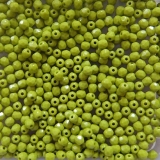 50 St. Glasschliffperlen 3 mm-opak lime green