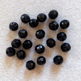 25 Stück - 8 mm Glasschliffperlen - schwarz