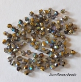 50 St.Glasschliffperlen 3mm-cr.golden rainbow