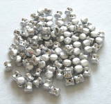 50 Stück - Preciosa Pellet - crystal full silver
