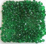 50 Stück - pinched beads - emerald