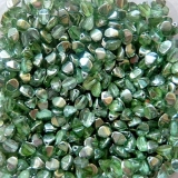 50 Stück - pinched beads - cristall/grün/silber