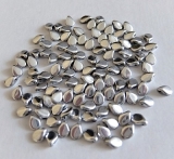 50 Stück - Preciosa Pip beads - jet full silver