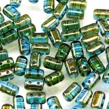 10 Gramm - Rulla beads - aquamarine celsian
