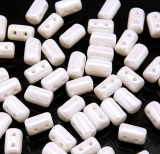 10 Gramm - Rulla beads - chalk white hämatit