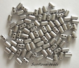 10 Gramm - Rulla beads - silber matt