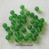 25 Stück - Glasperlen 6 mm - grün matt