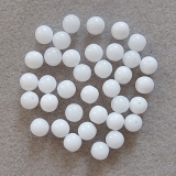 25 Stück - Glasperlen 8 mm - weiß alabaster