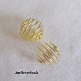 2 Stück - Metall Spiralen - gold