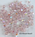 50 Stück - 4 mm Glasschliff Sun Shapes - lt. amethyst AB