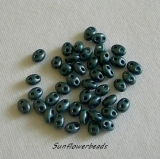10 Gramm - Twinbeads - olivgrün metallic