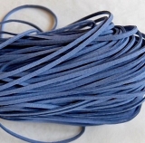 1 Meter - Velourband jeansblau