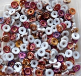 50 Stück - Wheel beads - chalk sliperit