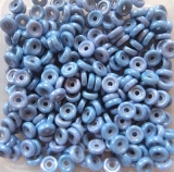 50 Stück - Wheel beads - chalk blue lüster