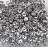 50 Stück - Wheel beads - crystal full silber
