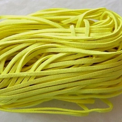 1 Meter - Velourband neongelb