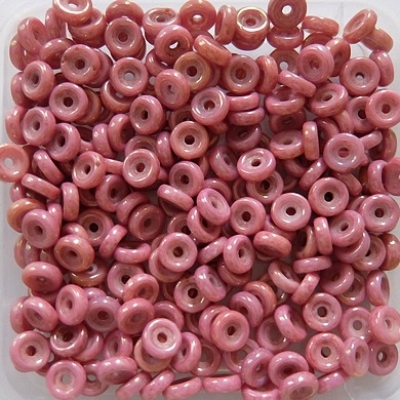 50 Stück - Wheel beads - chalk red lüster